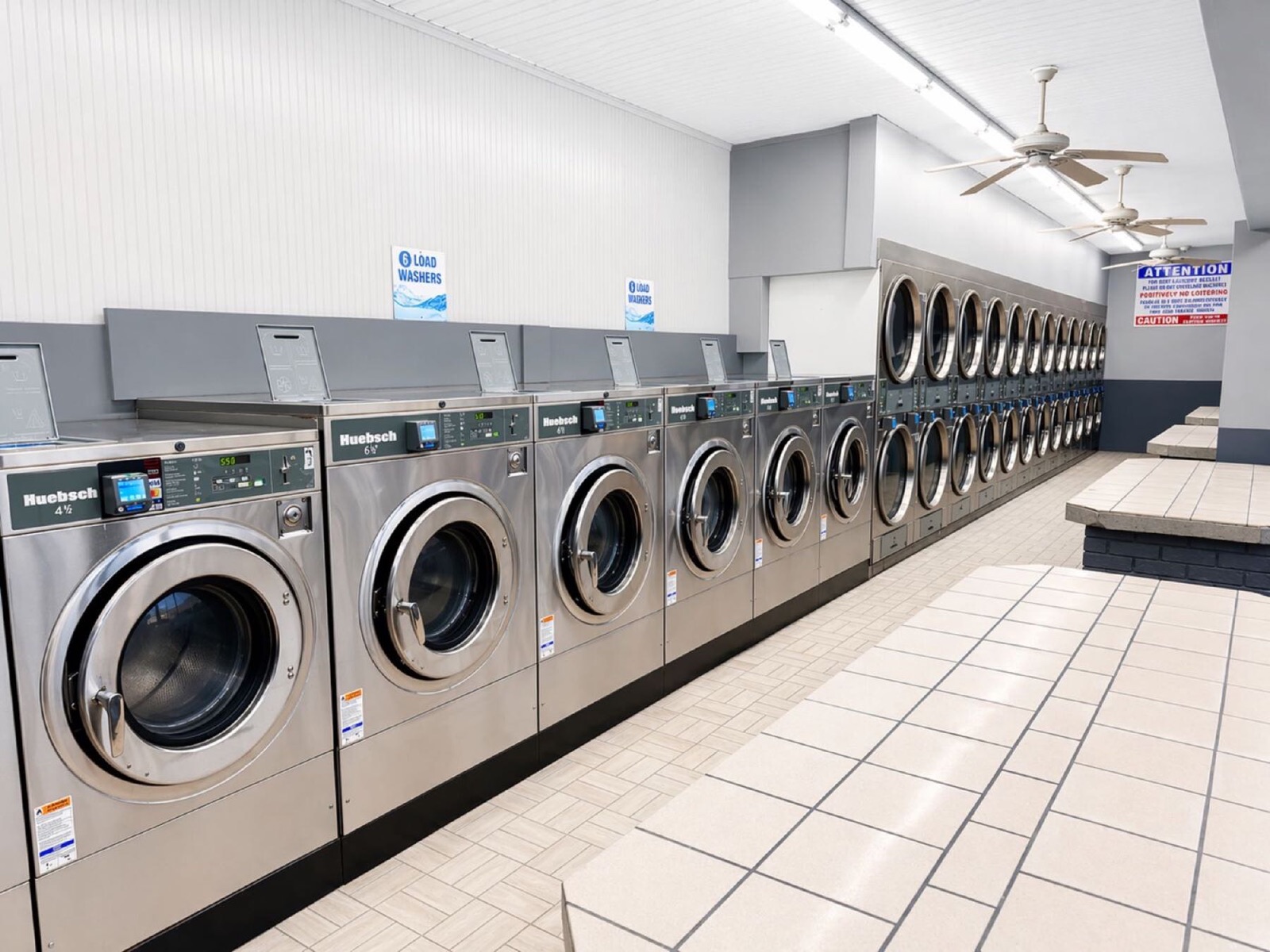 World O' Suds Coin Laundry, 430 E Main St Apopka FL — commercial washer row inside the laundromat